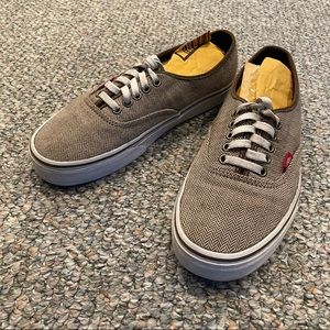 Brown Herringbone Vans